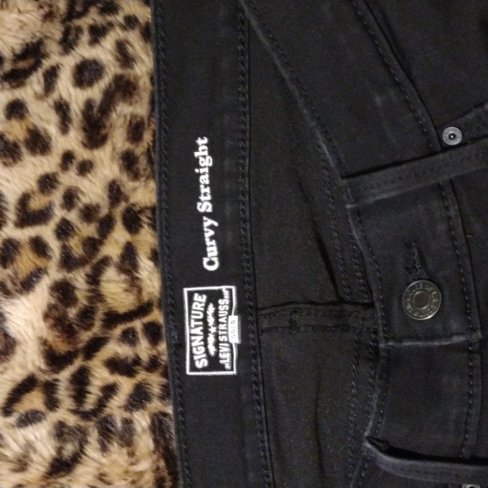 Levi's curvy straight black jeans 10 M